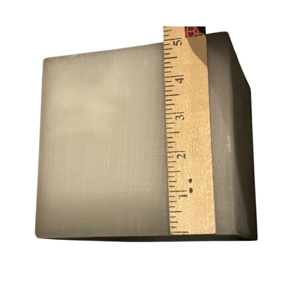 PartyLite Simply Square Wax Luminary L2310 w/ Glass Votive Holder Candle NEW - Picture 4 of 6